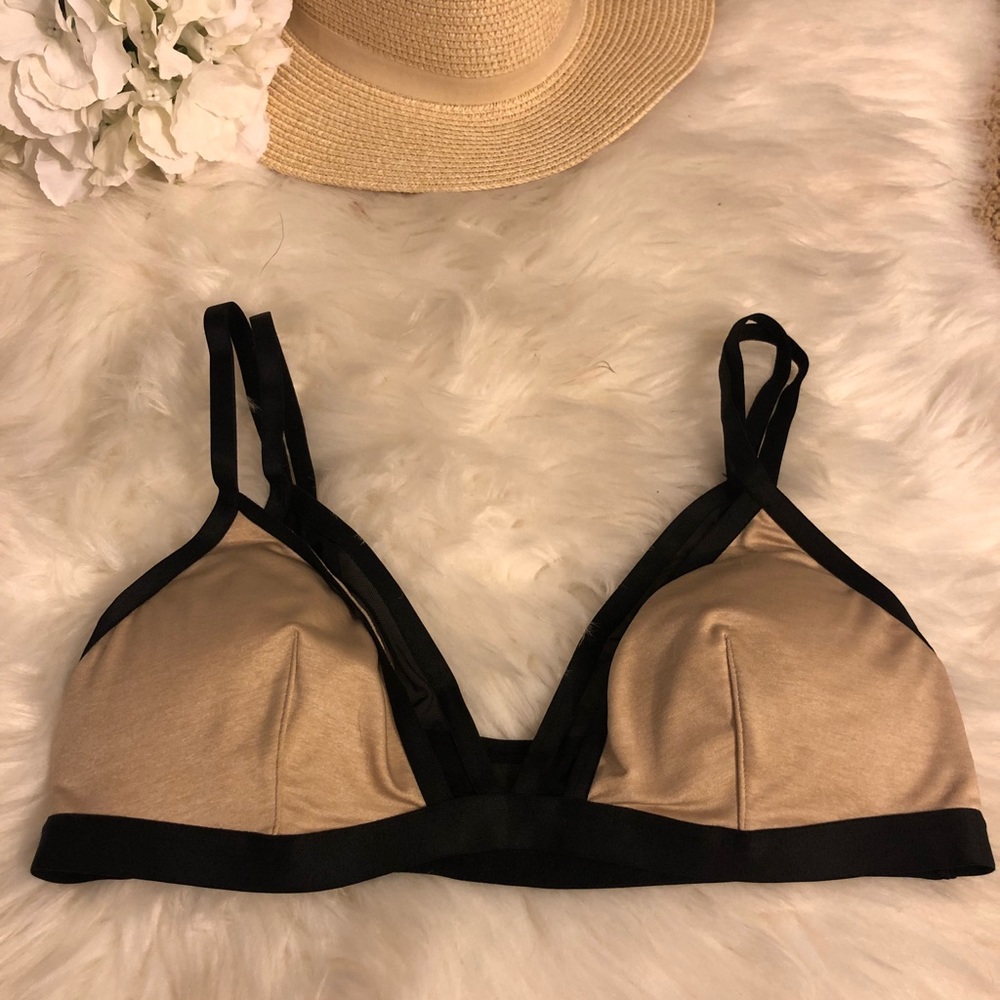 Mesh Detail Bathing Suit Top